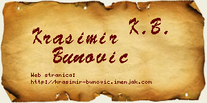 Krasimir Bunović vizit kartica